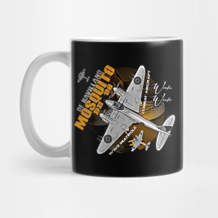 De Havilland Mosquito DH98 Vintage Multirole Combat Aircraft Mug